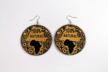 Load image into Gallery viewer, Africa inspired earrings | wood &amp; black 100% natural
