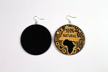 Afbeelding in Gallery-weergave laden, Afrika geïnspireerde oorbellen | hout &amp; zwart 100% natuurlijk
