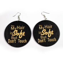 Load image into Gallery viewer, African earrings | Yes My HAIR is Soft But Don&#39;t Touch
