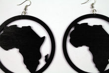Load image into Gallery viewer, Black African continent in wooden circle
