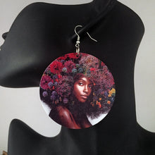 Afbeelding in Gallery-weergave laden, Afrika geïnspireerde oorbellen | Afro bloemenmeisje
