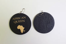 Load image into Gallery viewer, African black wooden earrings  | AFRICAN QUEEN
