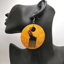 Afbeelding in Gallery-weergave laden, Afrika geïnspireerde oorbellen | Afro-kam

