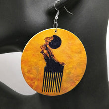 Afbeelding in Gallery-weergave laden, Afrika geïnspireerde oorbellen | Afro-kam
