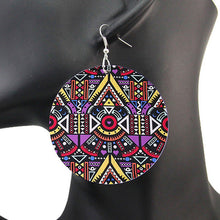 Load image into Gallery viewer, Yellow Tribal - African print drop earrings
