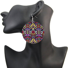 Load image into Gallery viewer, Yellow Tribal - African print drop earrings
