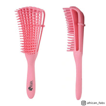 Load image into Gallery viewer, 10 pieces - Afabs® Detangler brush | Detangling brush | Comb for curls | Afro hair brush | Pink
