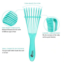 Load image into Gallery viewer, Afabs® Detangler brush | Detangling brush | Comb for curls | Afro hair brush | Green
