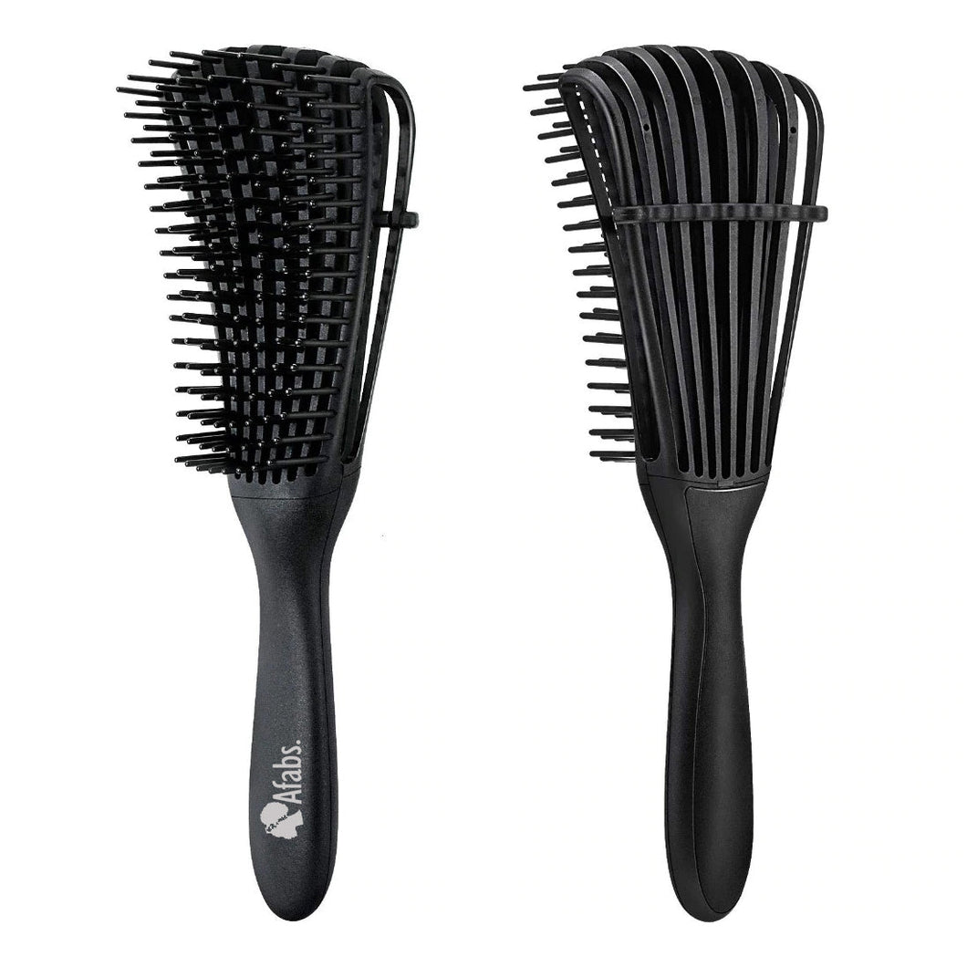 Afabs® Ontklitterborstel | Ontklitborstel | Kam voor krullen | Afro-haarborstel | Zwart