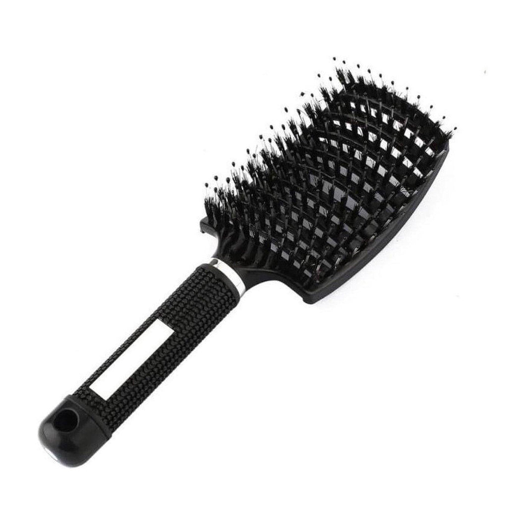 Afabs® gebogene Entwirrungsbürste | Entwirrungsbürste | Kamm für glattes und lockiges Haar | Schwarz