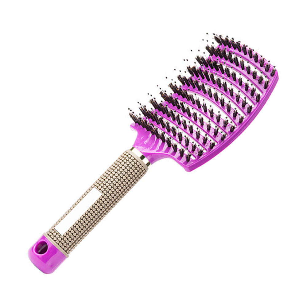 Afabs® Curved Detangler brush | Detangling brush | Comb for straight and curly hair | Purple