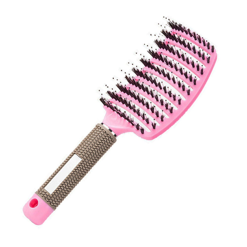 Afabs® gebogene Entwirrungsbürste | Entwirrungsbürste | Kamm für glattes und lockiges Haar | Rosa