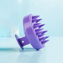Charger l&#39;image dans la galerie, Masseur de cuir chevelu - brosse à cheveux en silicone - brosse de cuir chevelu - brosse de massage - masseur de tête - Violet
