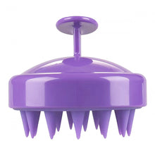 Load image into Gallery viewer, Scalp massager - silicone hair brush - scalp brush - massage brush - head massager - Purple
