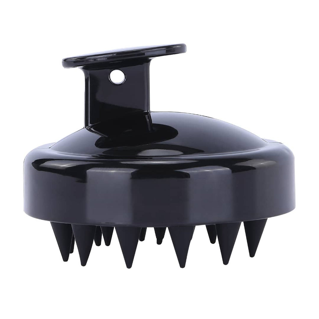 Hoofdhuidmassageapparaat - siliconen haarborstel - hoofdhuidborstel - massageborstel - hoofdmassageapparaat - Zwart