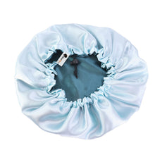 Load image into Gallery viewer, 10 pieces - Green Satin Hair Bonnet ( Reversable Satin Night sleep cap )
