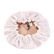 Load image into Gallery viewer, 10 pieces - Khaki Satin Hair Bonnet ( Reversable Satin Night sleep cap )
