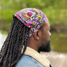 Load image into Gallery viewer, African print Headband - Unisex Adults - Hair Accessories - Pink multicolor
