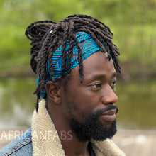 Load image into Gallery viewer, African print Headband - Unisex Adults - Hair Accessories - Blue
