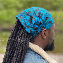 Load image into Gallery viewer, African print Headband - Unisex Adults - Hair Accessories - Blue
