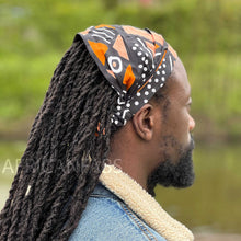 Load image into Gallery viewer, African print Headband - Unisex Adults - Hair Accessories - Peach bogolan
