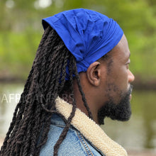 Load image into Gallery viewer, Blue Headband - Unisex Adults - Cotton Hair Accessories
