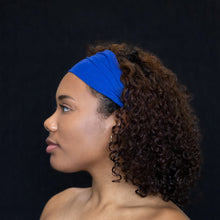 Load image into Gallery viewer, Blue Hairband / Headband - Stretch Fabric - Yoga / Sports / Casual - Unisex Adults
