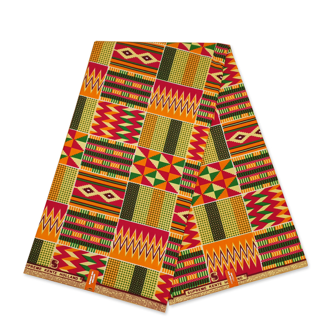 6 Yards - African Ghana / Kente print fabric KT-3084