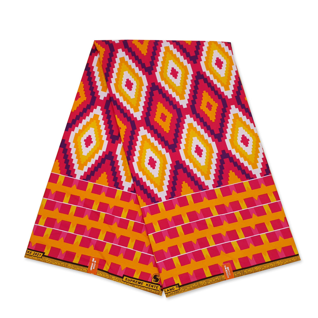 6 Yards - African Ghana / Kente print fabric KT-3097