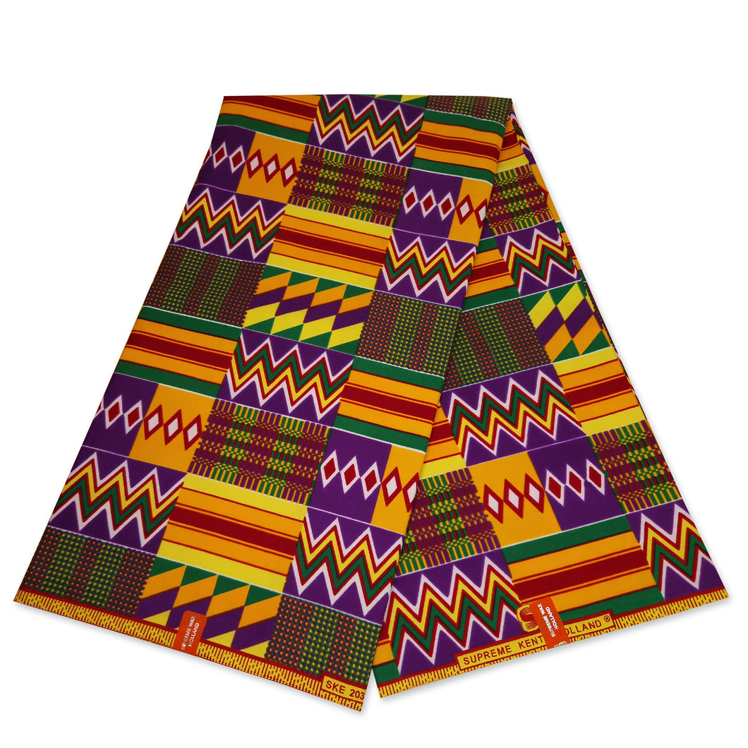 6 Yards - Tissu imprimé africain Ghana / Kente KT-3118