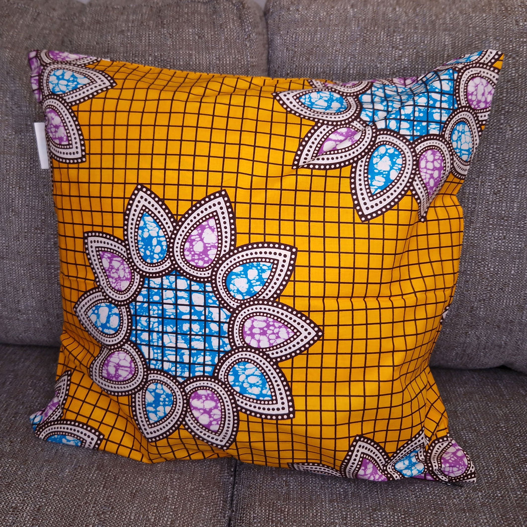 African pillow cover | Orange - Decorative pillow 50x50cm - 100% Cotton