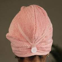 Afbeelding in Gallery-weergave laden, Microvezel haarhanddoek - hoofddoek voor steil en krullend haar - lichtroze
