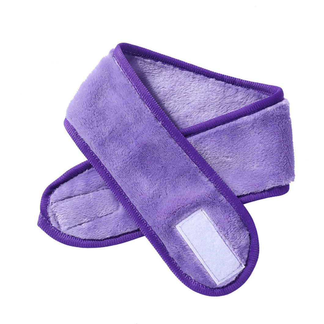 Make-up Headband / Terry cloth Spa hairband - Purple