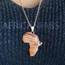 Load image into Gallery viewer, 5 PIECES - Necklace / pendant - African continent Large - Rose Gold
