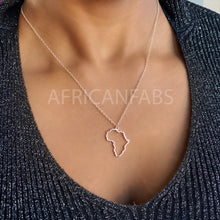 Load image into Gallery viewer, 5 PIECES - Necklace / pendant - African continent - Rose Gold
