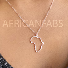 Load image into Gallery viewer, 5 PIECES - Necklace / pendant - African continent - Rose Gold
