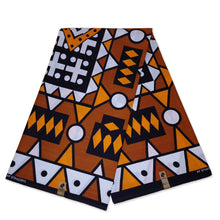 Charger l&#39;image dans la galerie, 6 Yards - Tissu imprimé africain - Samakaka Jaune Moutarde Foncé / Samacaca (Angola) - 100% coton
