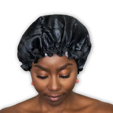 Load image into Gallery viewer, 10 pieces - LARGE Shower cap for full hair / curls - Black
