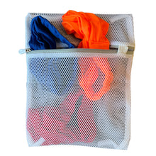 Load image into Gallery viewer, Laundry net / Laundry bag white with zipper (protects satin in the washing machine)
