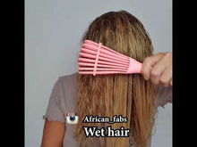 Laden und Abspielen von Videos im Galerie-Viewer, 10 Stück - Afabs® Entwirrungsbürste | Entwirrungsbürste | Kamm für Locken | Afro-Haarbürste | Rosa
